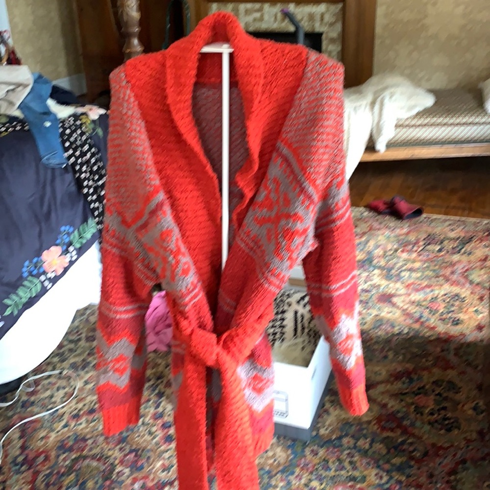 Beautiful Free people belted oversized cardigan. NWOT. Retail $178